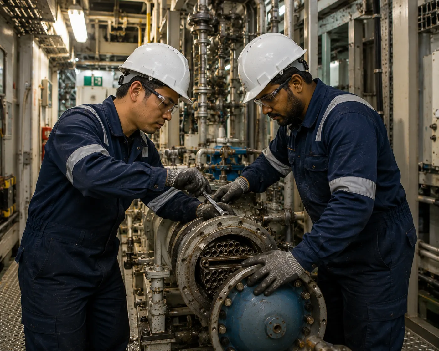 In-situ machining work on board