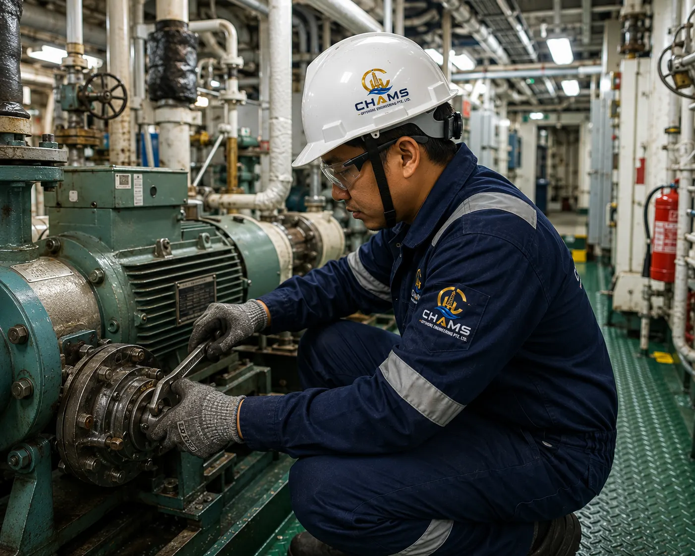 Pump alignment and installation work