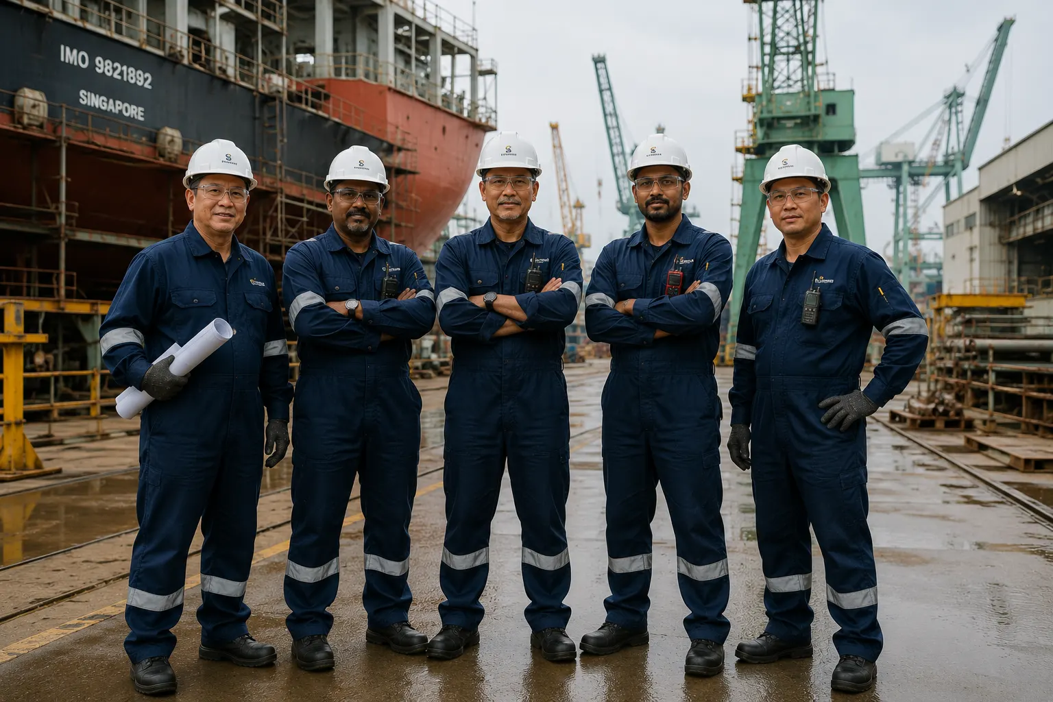 Multi-trade team working on a project scope